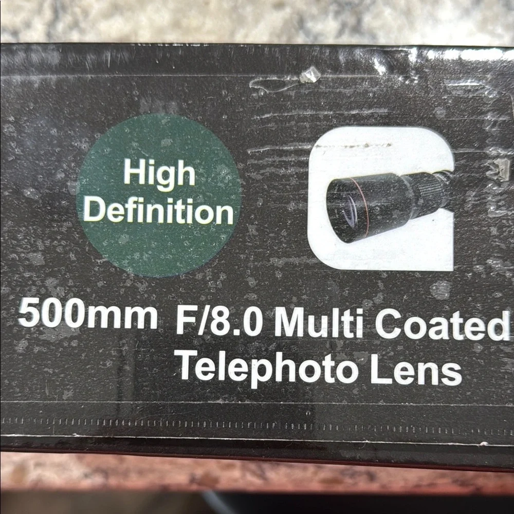 Black Telephoto Camera Lens, 5mm F/8.0 Multi Coated